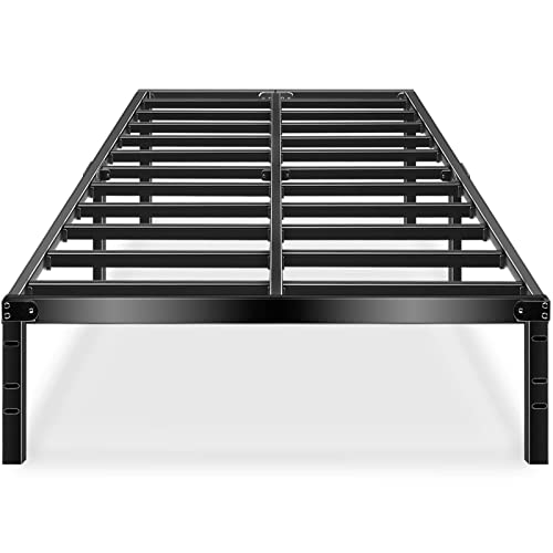 HAAGEEP Black Queen Bed Frame - Sturdy Metal Platform Bed with Storage