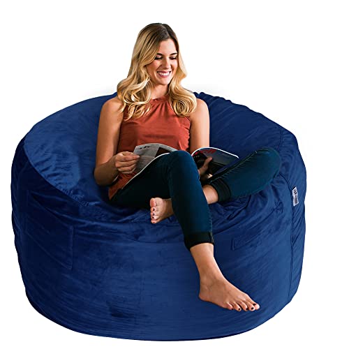 YuppieLife Big Durable Bean Bag Chairs Cover for Adults(Just Cover,No  Filler) 4Ft Machine Washable Large Size Sofa Cover (Yellow) : :  Home