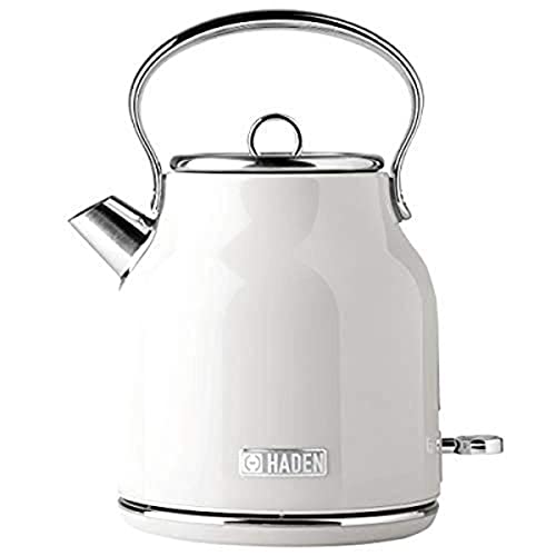Haden 75012 1.7L Stainless Steel Electric Kettle, Ivory