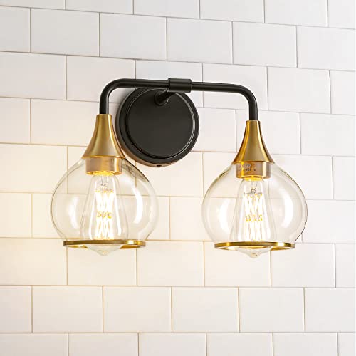 HAHZT Black and Gold Bathroom Light Fixtures