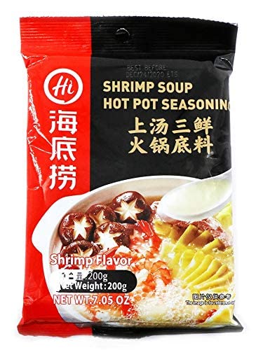 Haidilao Hot Pot Spicy Sauce-海底捞上汤火锅底料 (Shrimp Soup, 7.05 OZ)