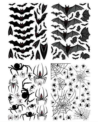 Halloween Bat and Spider Wall Stickers