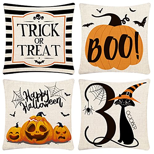 Halloween Pillow Covers 18x18 Set of 4