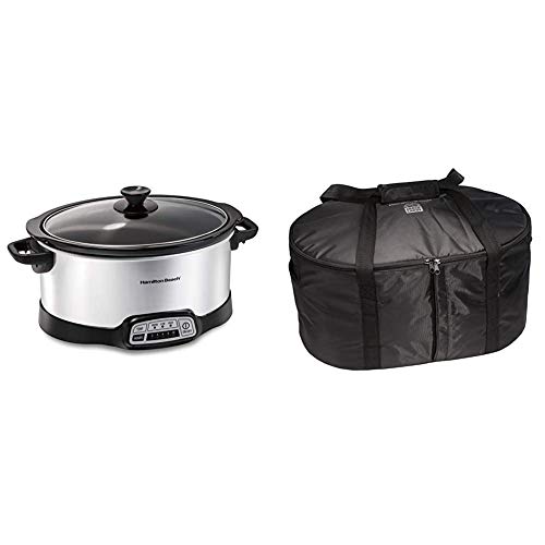 Hamilton Beach 7-Qt Programmable Slow Cooker + Insulated Travel Bag