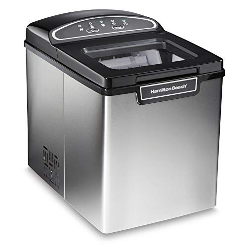 Hamilton Beach Nugget Ice Maker - Compact, Portable, Stainless Steel