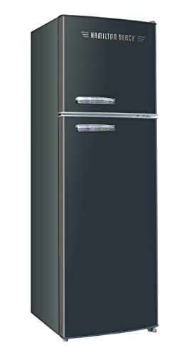 Hamilton Beach 10 cu ft Retro Top Freezer Refrigerator, Black