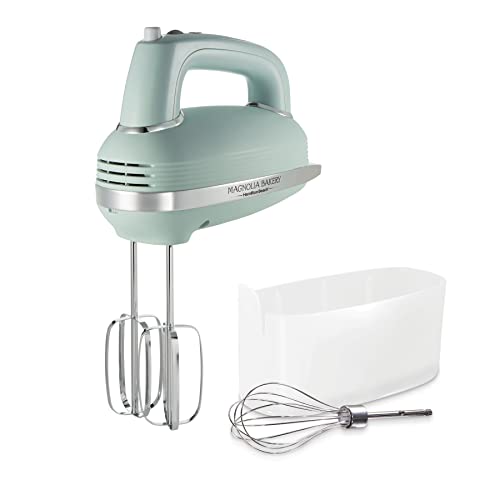  Yomelo 9-Speed Digital Hand Mixer Electric, 400W Powerful DC  Motor, Baking Mixer Handheld with Snap-On Storage Case, Touch Button, Turbo  Boost, Dough Hooks, Whisk (Ice Blue): Home & Kitchen