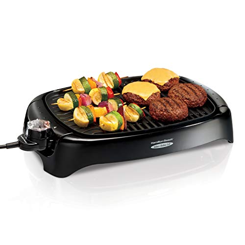 Hamilton Beach 3-in-1 Indoor Grill and Electric Griddle, Grill and Bacon  Cooker Combo, Opens 180 Degrees to Double Cooking Space, Removable Nonstick  Grids, 25600 