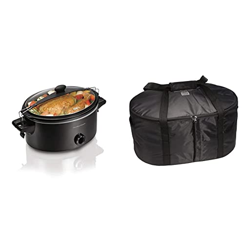 Hamilton Beach Stay or Go Portable Slow Cooker with Lid Lock & Travel Case