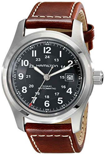 Hamilton Khaki Field Stainless Steel Automatic Watch with Leather Band