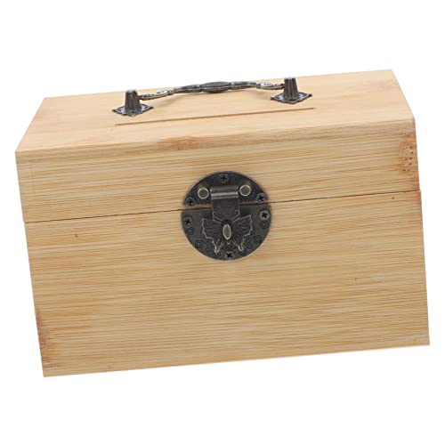 HANABASS Bamboo and Wood Piggy Bank Storage Box