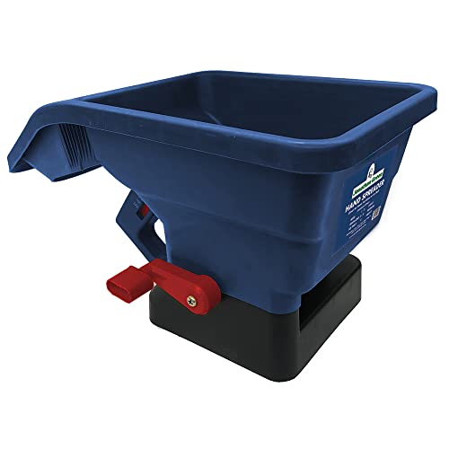 Hand Broadcast Spreader - Lawn Seed, Fertilizer, and Ice Melt Distributor