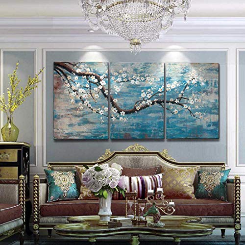 Hand-Painted Extra Large Floral Oil Painting Set - Perfect Wall Decor Idea