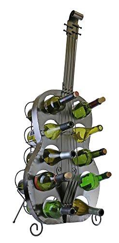 Handmade Large Guitar Wine Bottle Holder for Kitchen or Restaurant Décor