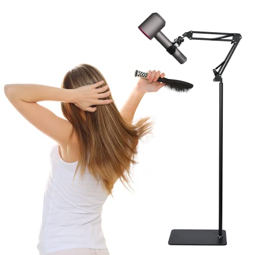 Hands-Free Hair Dryer Stand with Adjustable Holder - 360 Degree Rotation