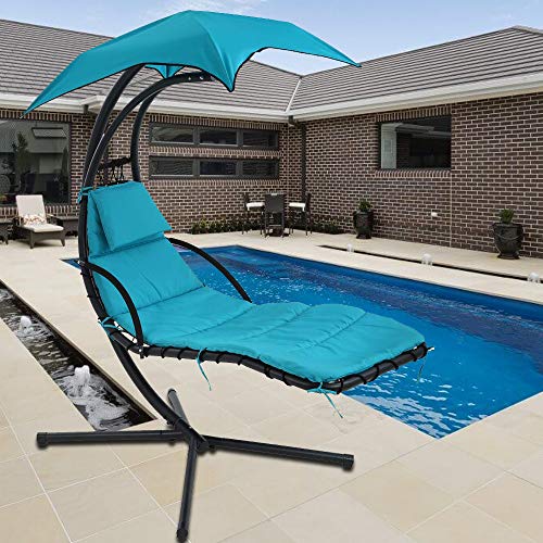 Hanging Chair with Canopy and Pillow