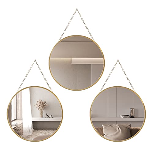 Hanging Circle Mirror Set of 3