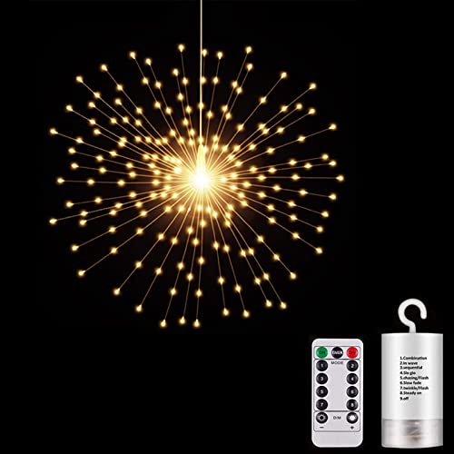 SHUKAN LED Firework Lights: Remote Control, Waterproof, Warm White