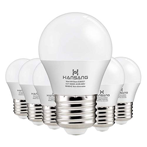 hansang A15 LED E26 Small Light Bulb - Bright Daylight, Flicker-Free, Energy-Efficient