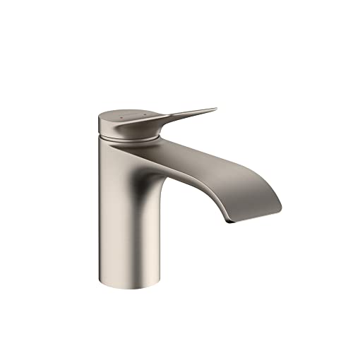 hansgrohe Vivenis Modern 1-Handle 1-Hole 6-inch Tall Bathroom Sink Faucet in Brushed Nickel, 75010821