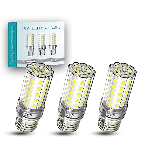 HAONIULED LED Light Bulb, 10W (100W Equivalent), 5000K (Daylight), E26/E27 Medium Base, 1100 Lumens, Non-dimmable 3-Pack