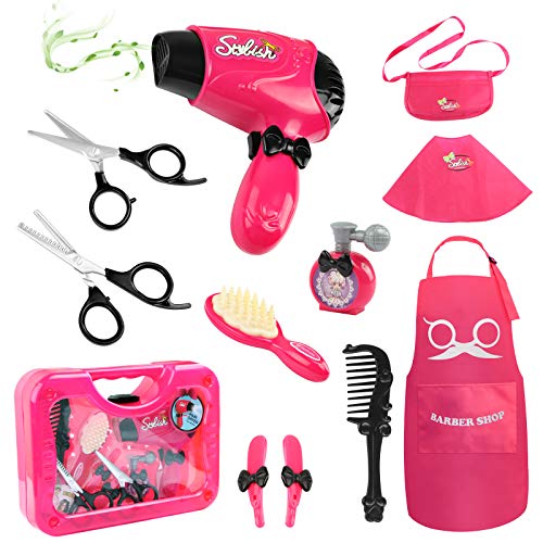 Hapgo Girls Beauty Salon Set Pretend Play Hairdresser Kit