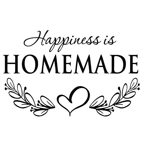 Happiness is Homemade Flower Wall Decal