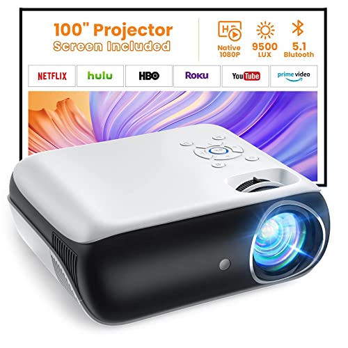 HAPPRUN 1080P Bluetooth Projector