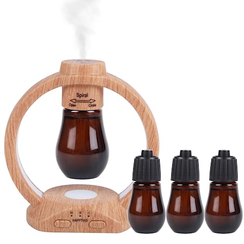 HAPPTWS Essential Oil Diffuser Set - Portable Battery-Powered Aromatherapy with LED Lights