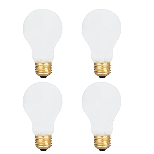 haraqi 4 Pack 40 Watt A19 E26 Medium Base 130 Volt Incandescent Light Bulbs