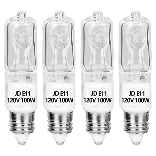 haraqi JD E11 120V 100W Halogen Light Bulbs, 4 Pack