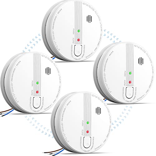 Hardwired Interconnected Smoke Detectors with Photoelectric Technology