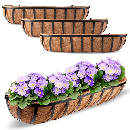 30" Window Box Deck Railing Planter for Outdoor Balcony