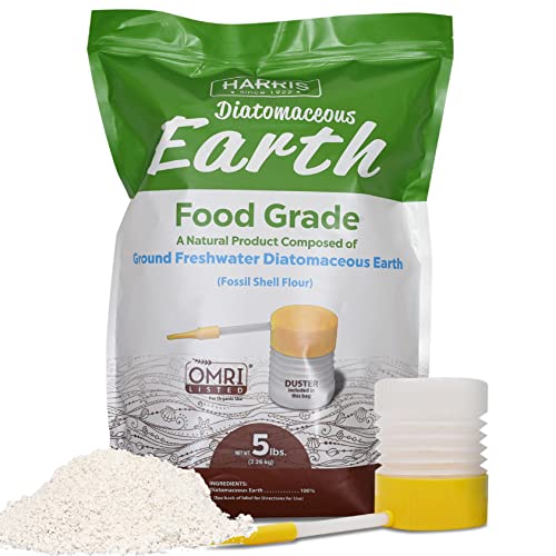 HARRIS Diatomaceous Earth Food Grade, 5lb with Powder Duster