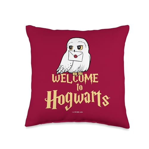 Harry Potter Hedwig Welcome to Hogwarts Throw Pillow