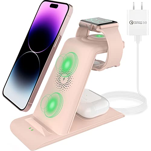 HATALKIN 3-in-1 Fast Wireless Charger for Apple Devices