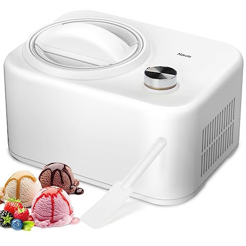 UKKISO Ice Cream Maker for Home: 1.2 Quart Automatic Ice Cream Maker  Machine with LCD Display, Stainless Steel Homemade Ice Cream Maker Machine  with