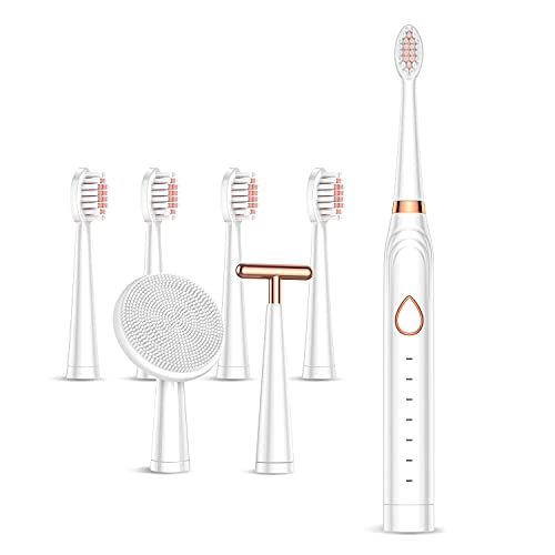 HAXAYOLO Sonic Electric Toothbrush - Powerful Cleaning with 6 Modes