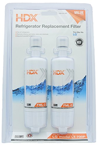 HDX FML-3 Water Filter for LG Refrigerators (2 Pack)