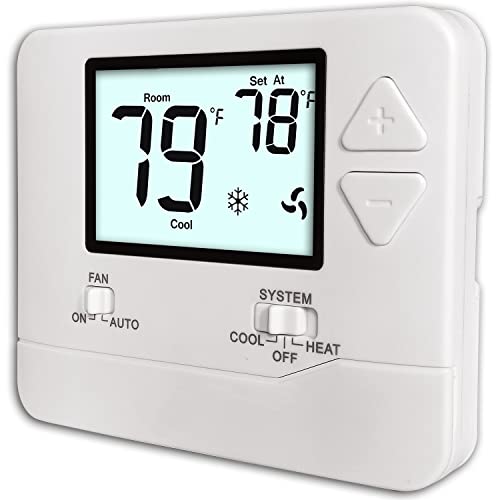 Heagstat Home Thermostat: DIY Instal, 1 Heat/1 Cool, No C-Wire Needed