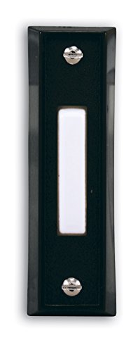Heath Zenith SL-664-02 Wired Push Button, Black Finish with White Center Button