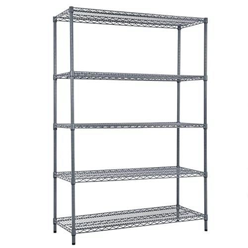 BestOffice 3-Shelf Adjustable Metal Storage Shelves Wire Shelving Unit Organizer Wire Rack 450lbs Capacity for Small places Kitchen Garage