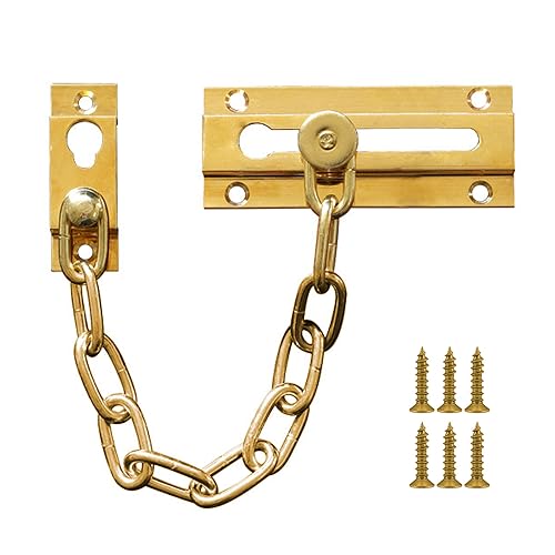 Heavy-Duty Brass Door Chain Guard
