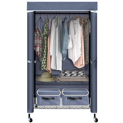 Heavy Duty Clothes Rack with Cover