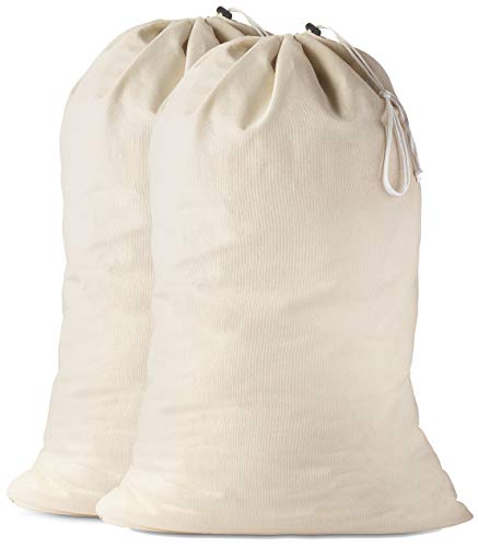 Heavy Duty Cotton Laundry Bag - 2-Pack
