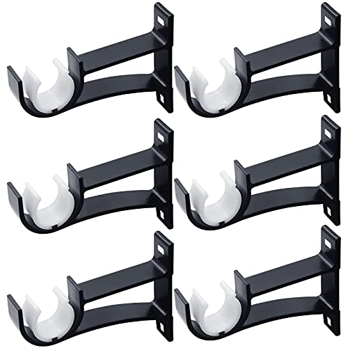 Heavy Duty Curtain Rod Brackets - 6 Pack