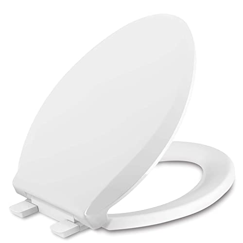 Heavy Duty Elongated Toilet Seat with Quick-Release Hinges