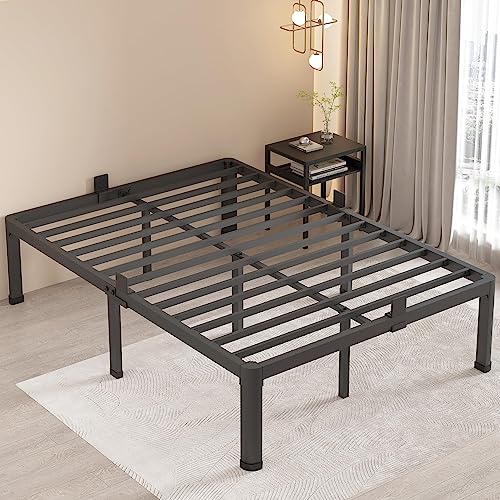 Heavy Duty Full Size Bed Frame with Under-Bed Storage Space