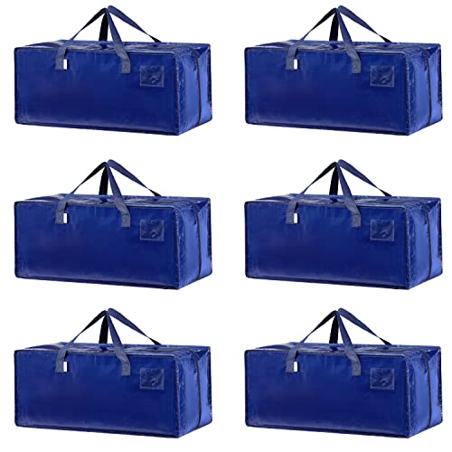 Heavy Duty Moving Bags with Zippers - 6 Pack