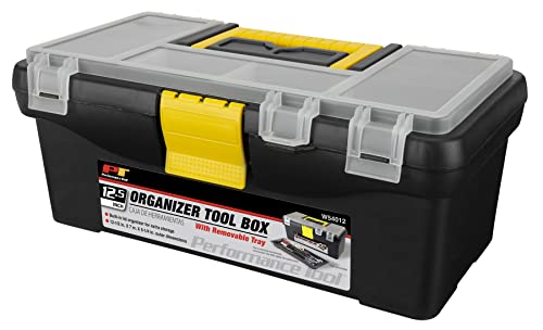 Heavy Duty Plastic Organizer Tool Box by Performance Tool